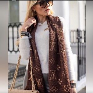 Louis Vuitton Brown Monogram Scarf